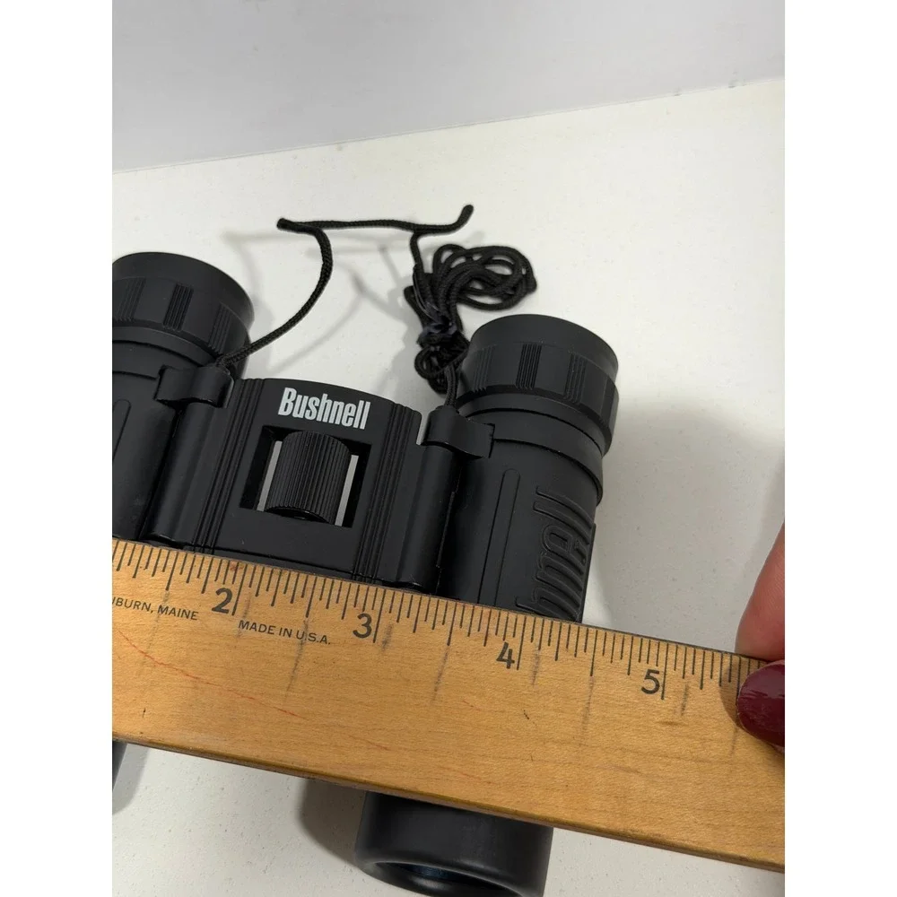 Bushnell 12x25 Compact Binoculars Black Folding Roof Prism with Carrying Case